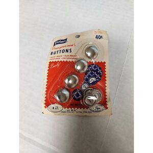 Vintage Prims "Cover Your‎ Own" Buttons Solid Brass 4 Ct. Size 30 3/4" - New